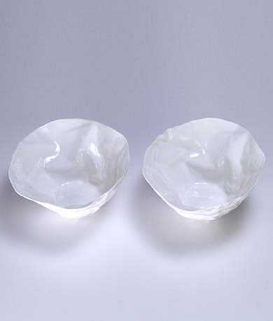 Crumpled Porcelain Bowl