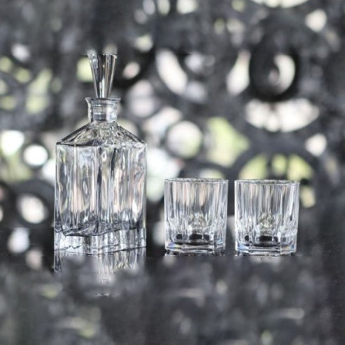 Nachtmann Aspen Decanter Set with Stopper and Whisky Tumblers