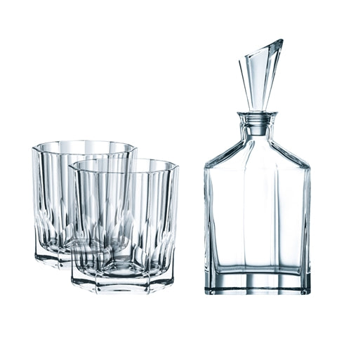 Aspen Whiskey Set with 2 Glasses & Decanter