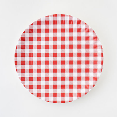 Gingham Melamine Platter