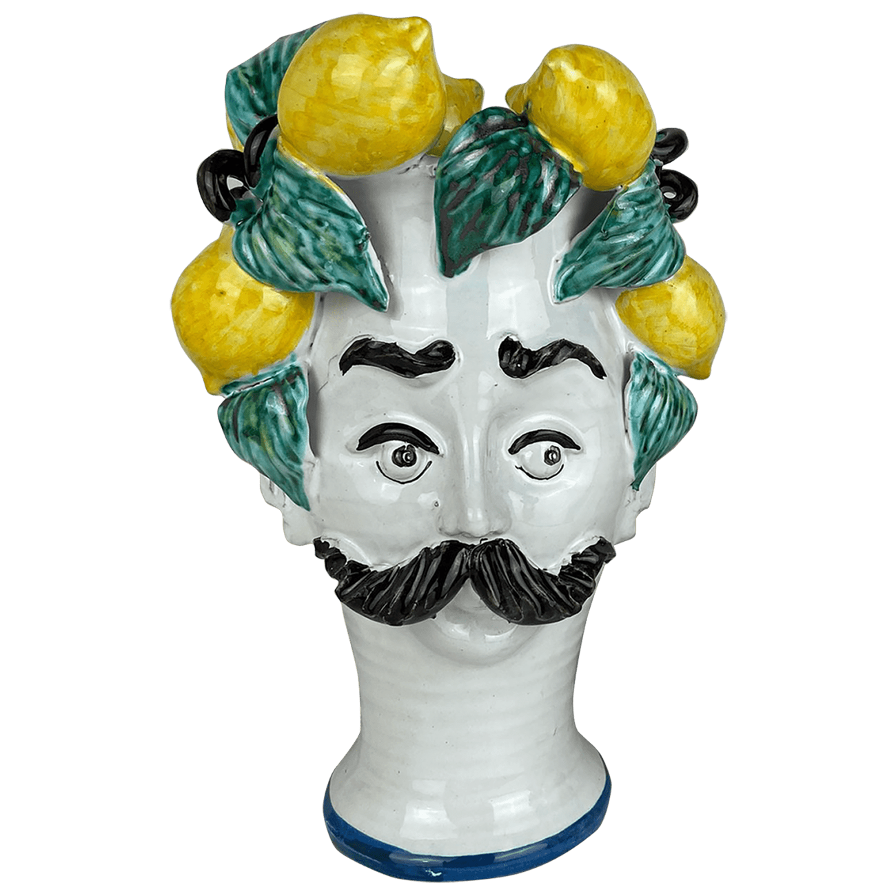 Handpainted Sicily Sculpture Vase - Man