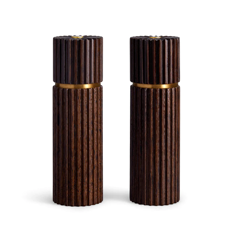 Ionic Salt + Pepper Mills - Smoked Oak (Set of 2)