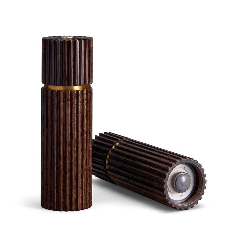 Ionic Salt + Pepper Mills - Smoked Oak - Set of 2