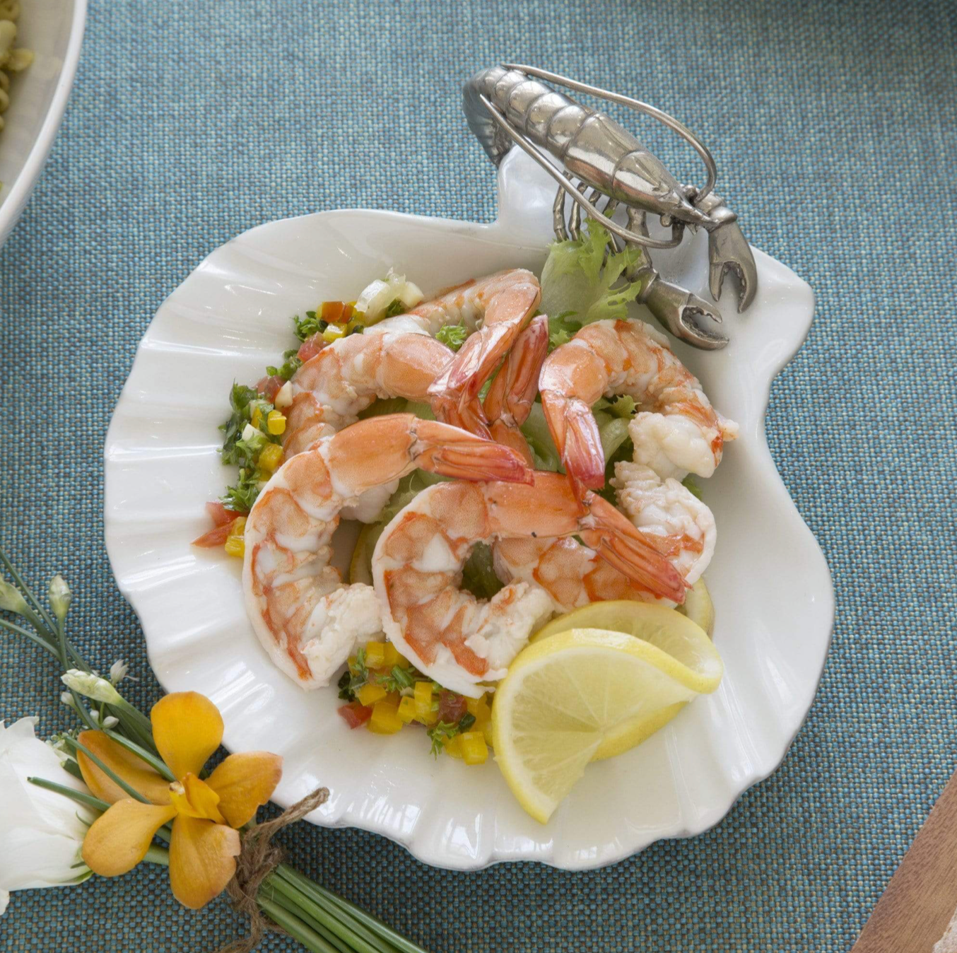 Shrimp Porcelain Shell Plate