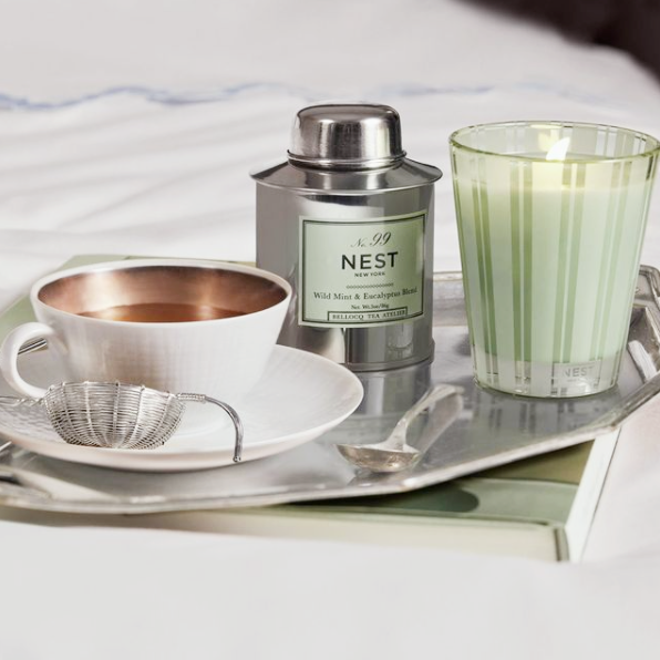 Bellocq Tea Wild Mint & Eucalyptus Tea and Candle Set