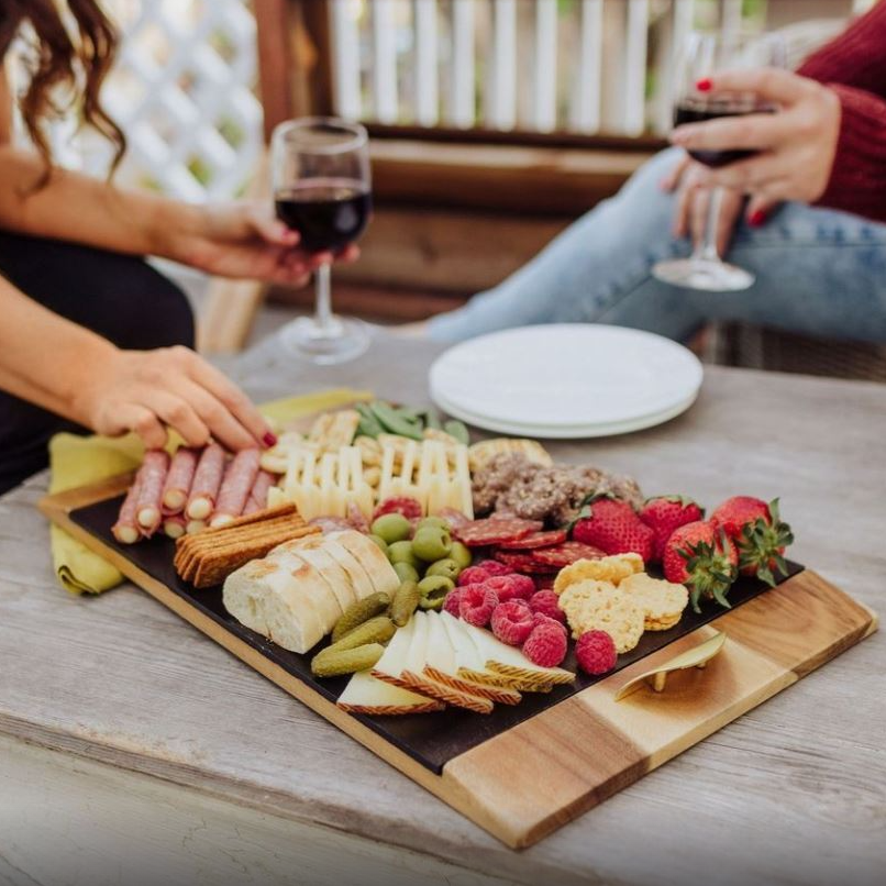 Covina Acacia And Slate Serving Tray