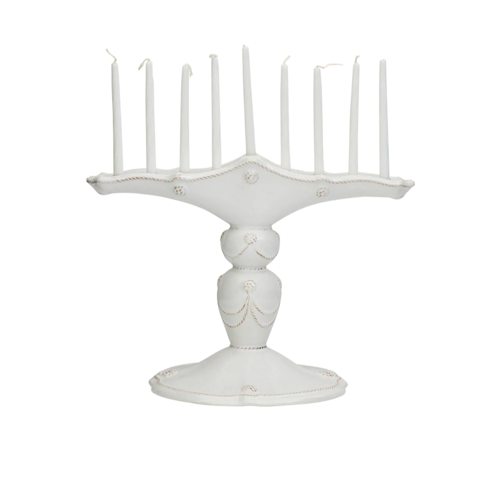 Berry & Thread Menorah - Whitewash