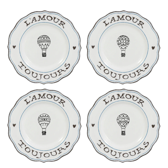 L'Amour Toujours Dessert/Salad Plate (Set of 4)