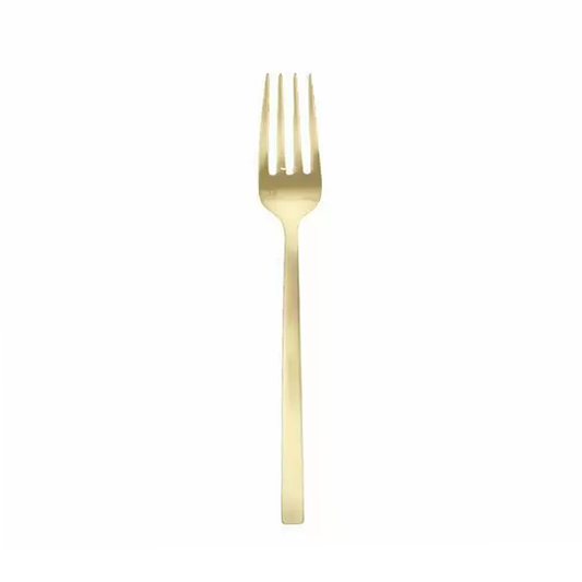 Arezzo Brushed Gold Serving Fork 9.25"