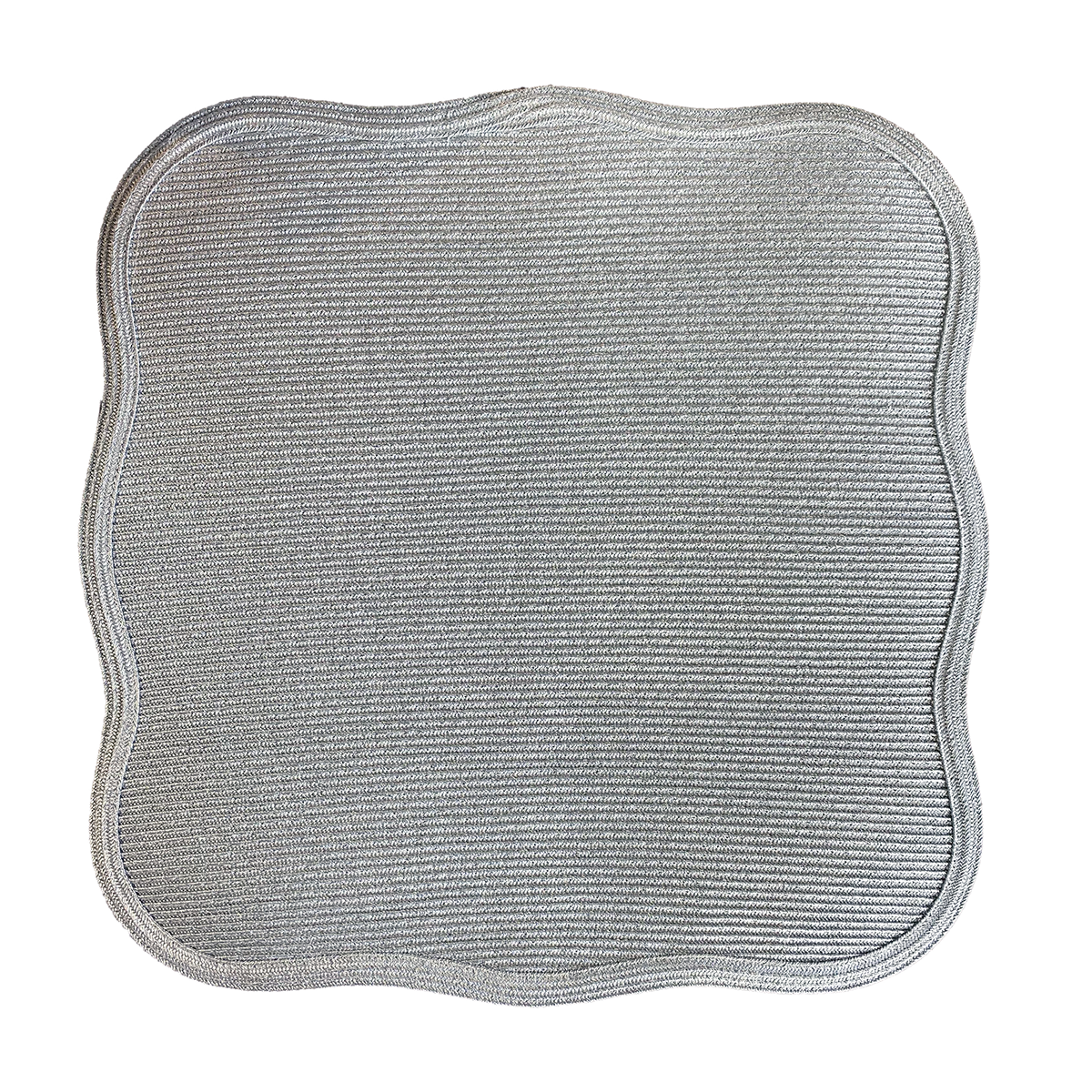 Square Scallop Lurex Placemat 15" - (Set of 2)