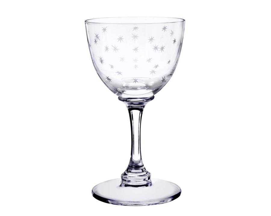 Crystal Liqueur Glasses With Stars Design (Set of 6)