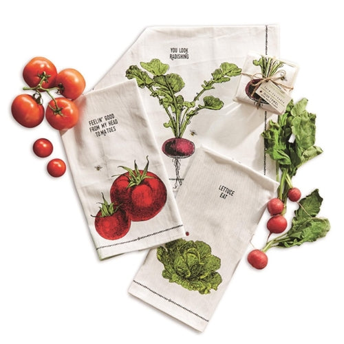 Farm to Table Dishtowel and Fruit Crate Gift Set (Set of 3)