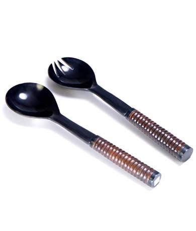 Brown Ribbed Servers