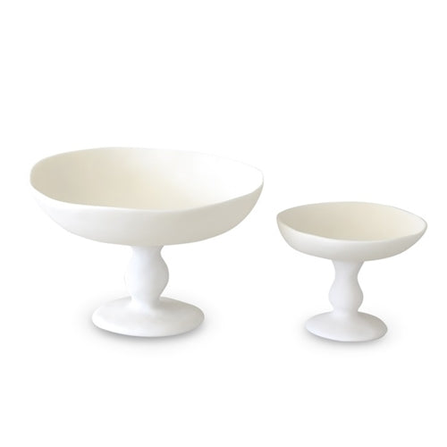 Small Pedestal Bowl - White