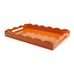 Orange Large Lacquered Scallop Tray