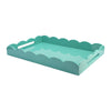 Turquoise Large Lacquered Scallop Tray