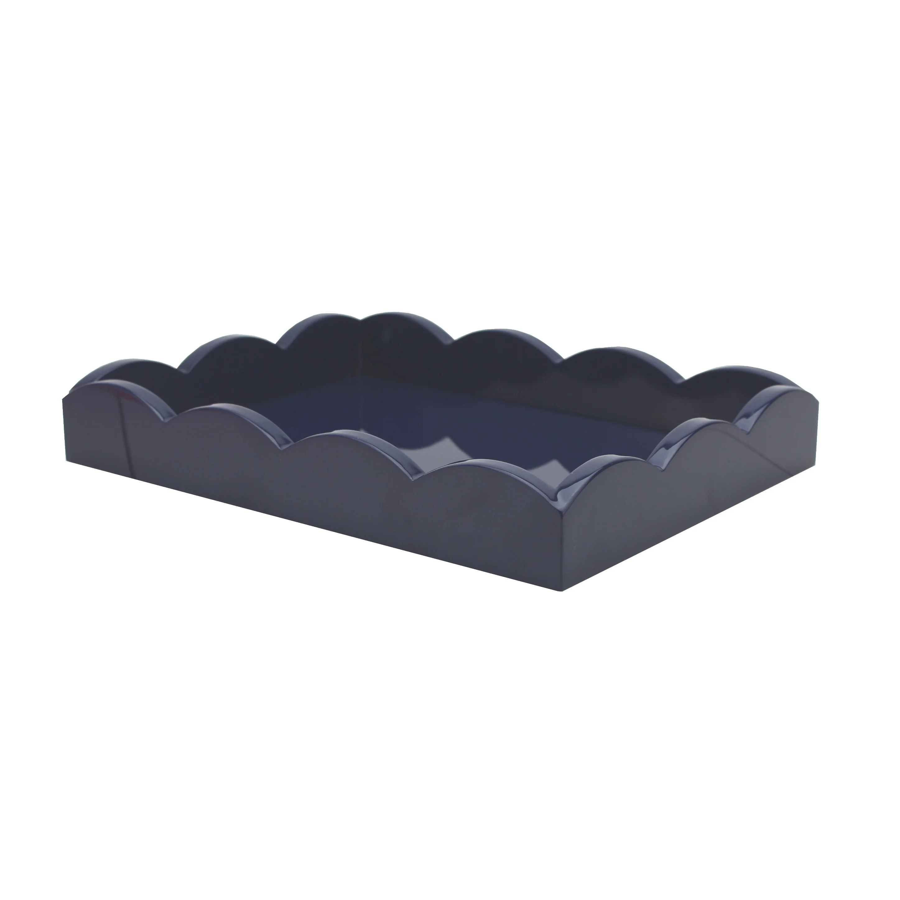 Navy Blue Scalloped Edge Tray