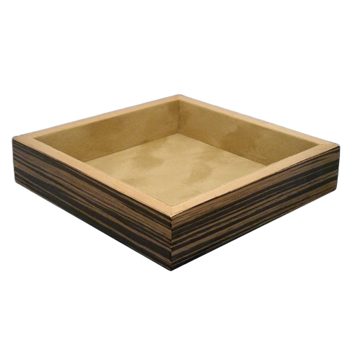 Ebony Square Tray with Inlay