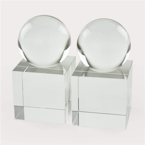 Crystal Sphere Bookends