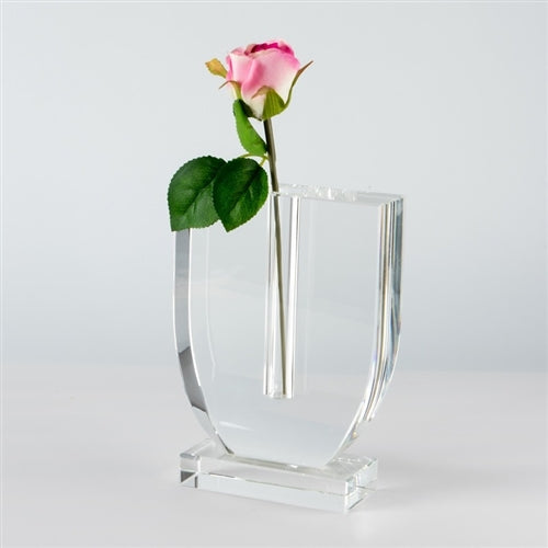 Crystal Glass Bud Vase - U Shape