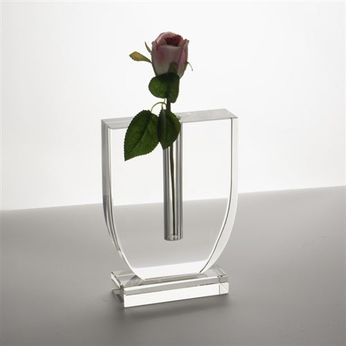 Crystal Glass Bud Vase - U Shape