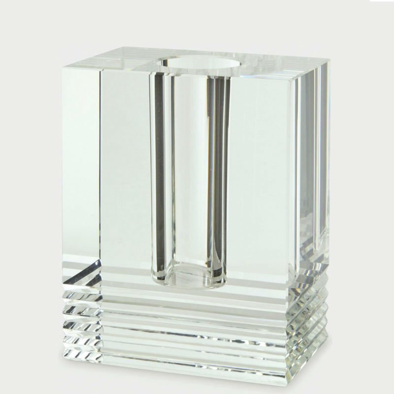 Crystal Glass Vase With Cut - Large