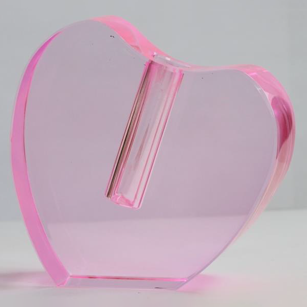 Crystal Glass Heart Vase