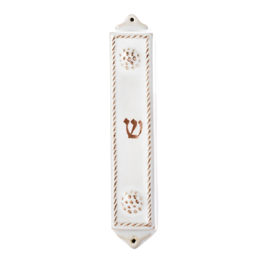 Berry & Thread Mezuzah - Whitewash