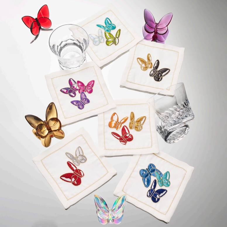 Diament Butterflies Cocktail Napkins - Set of 6