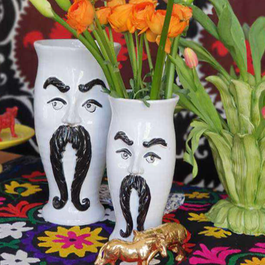 Mustache Vase