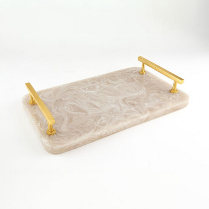 Cheese Board with Gold Handle