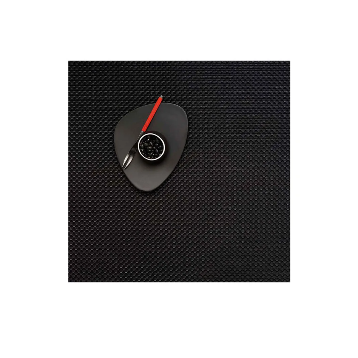 Chilewich Square Basketweave Placemat Black (Set of 2)