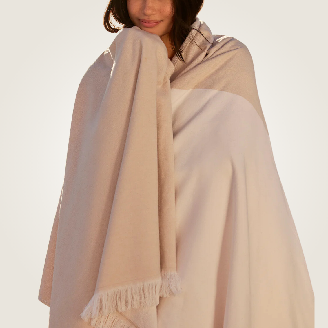 Color Block Organic Cotton Oversized Towel