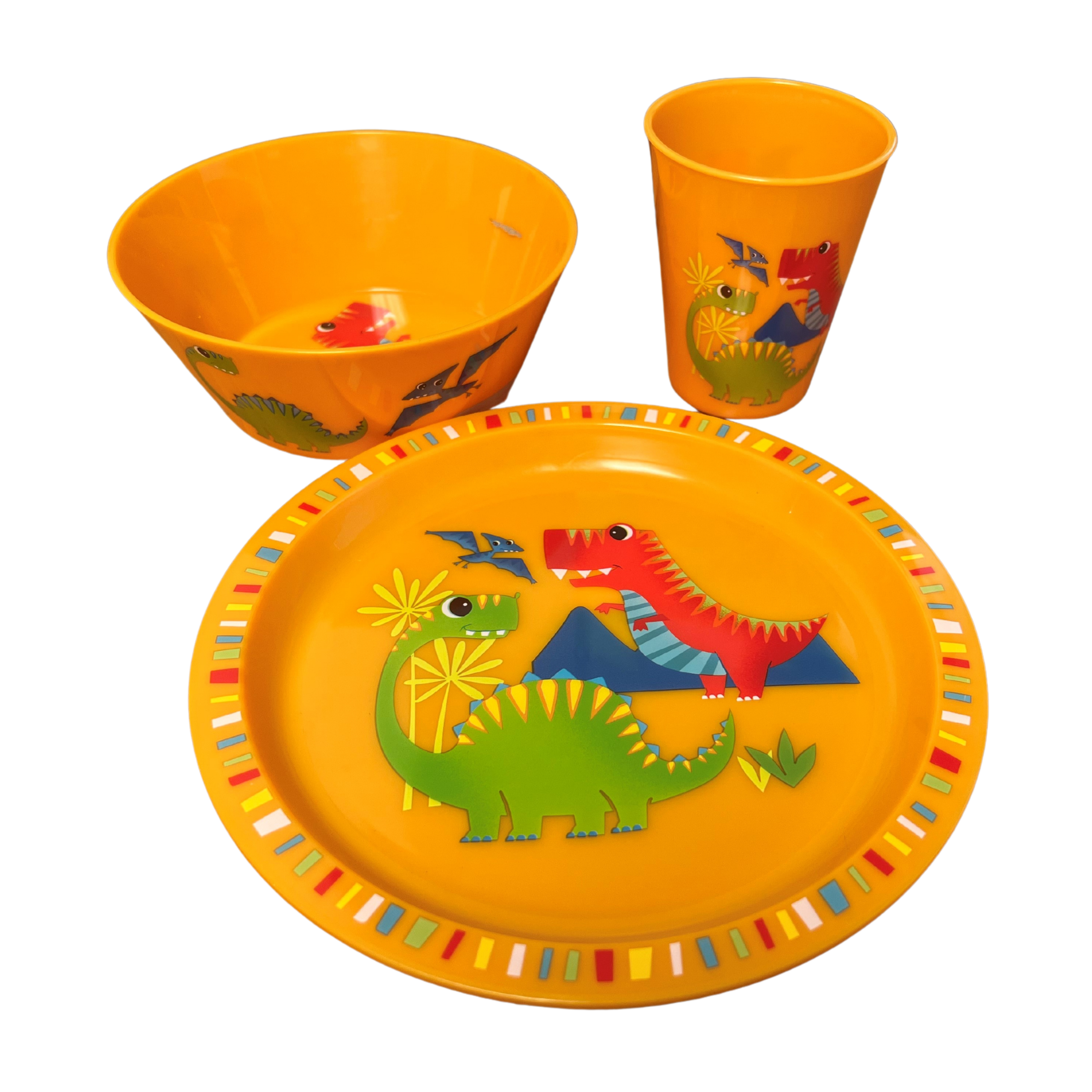 Melamine Hello Dino Kids Set