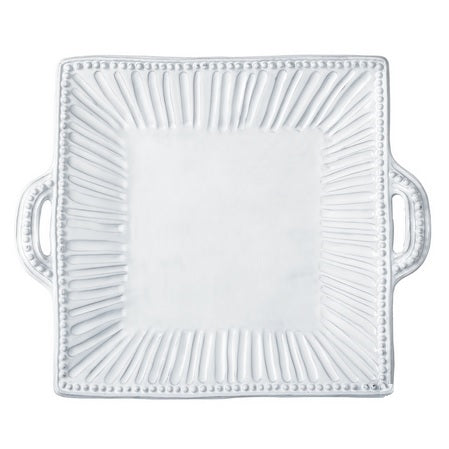 Incanto Stone Stripe Square Handled Platter