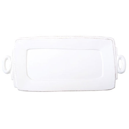 Lastra White Handled Rectangular Platter