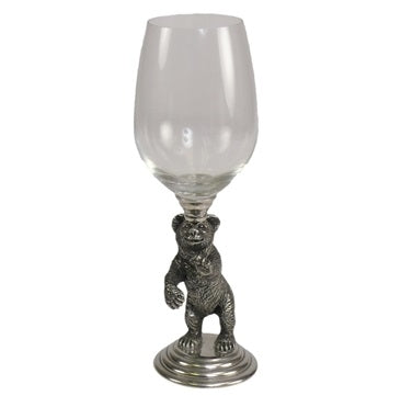 Bear White Wine Glass Set