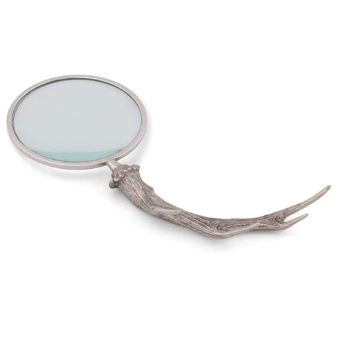 Pewter Antler Handle Magnifier