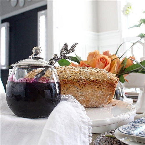 Blueberry Jam Jar with Spoon