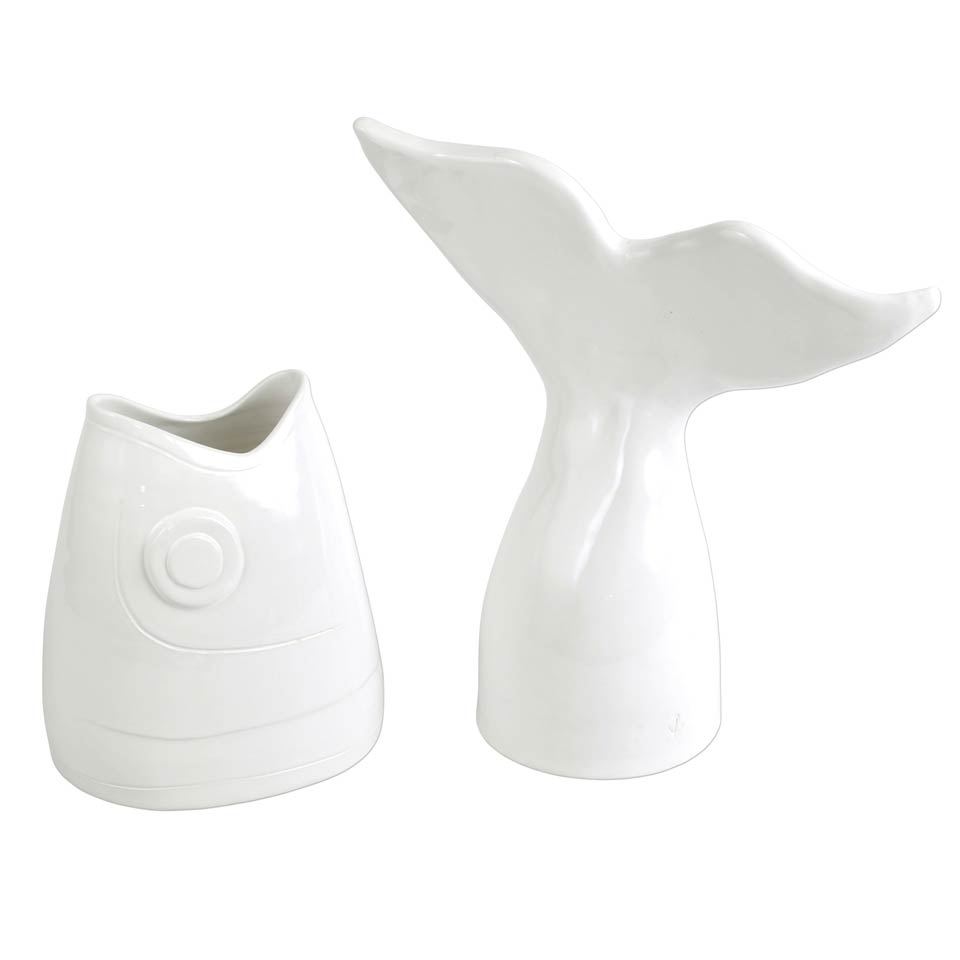 Aquatico White Fish Head & Tail Set