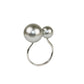 Pearl Napkin Ring in Gray & Silver (Set of 4)