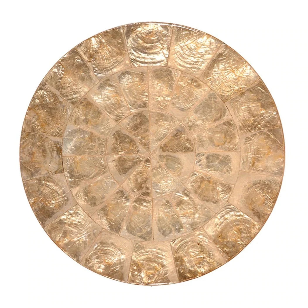 Round Capiz Placemat in Champagne (Set of 4)