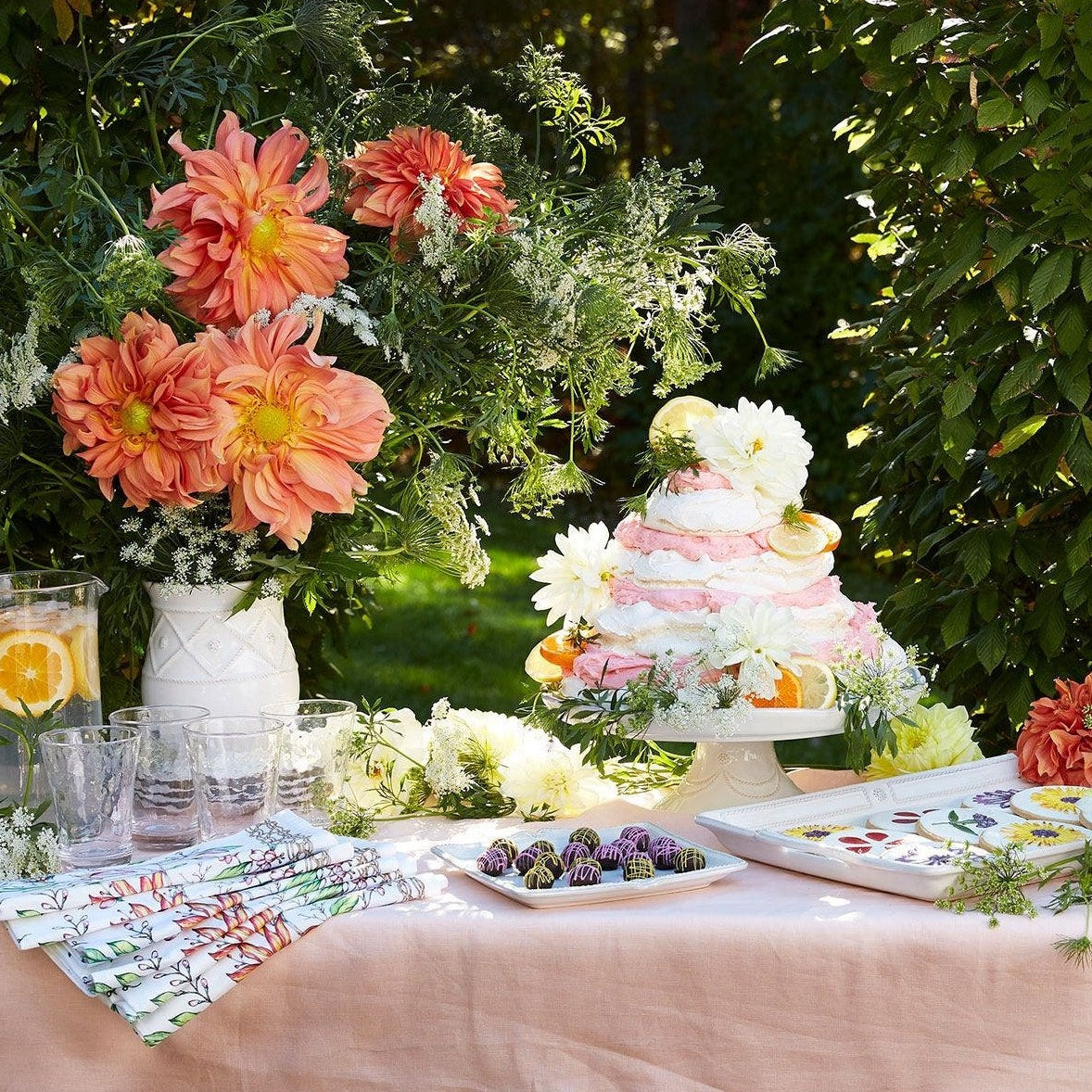 Berry & Thread Whitewash 14" Cake Stand