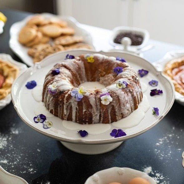 Berry & Thread Whitewash 14" Cake Stand