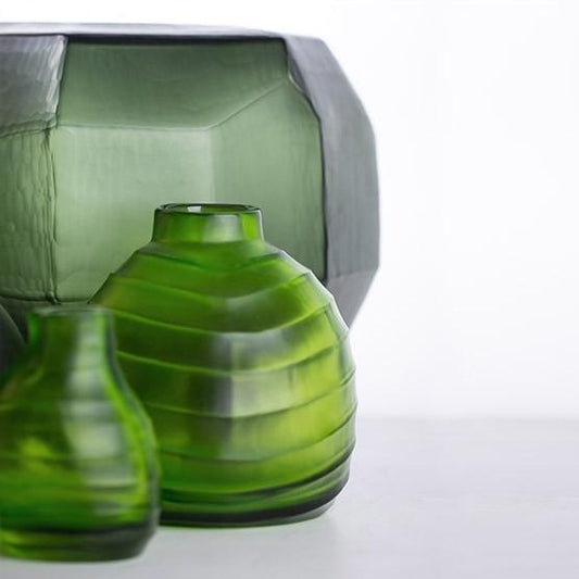 Belly Vase - Clear/Green