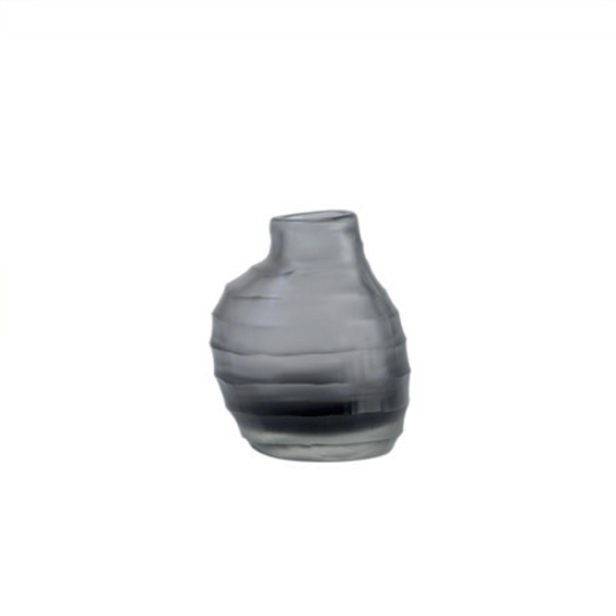 Belly Vase - Clear/Grey