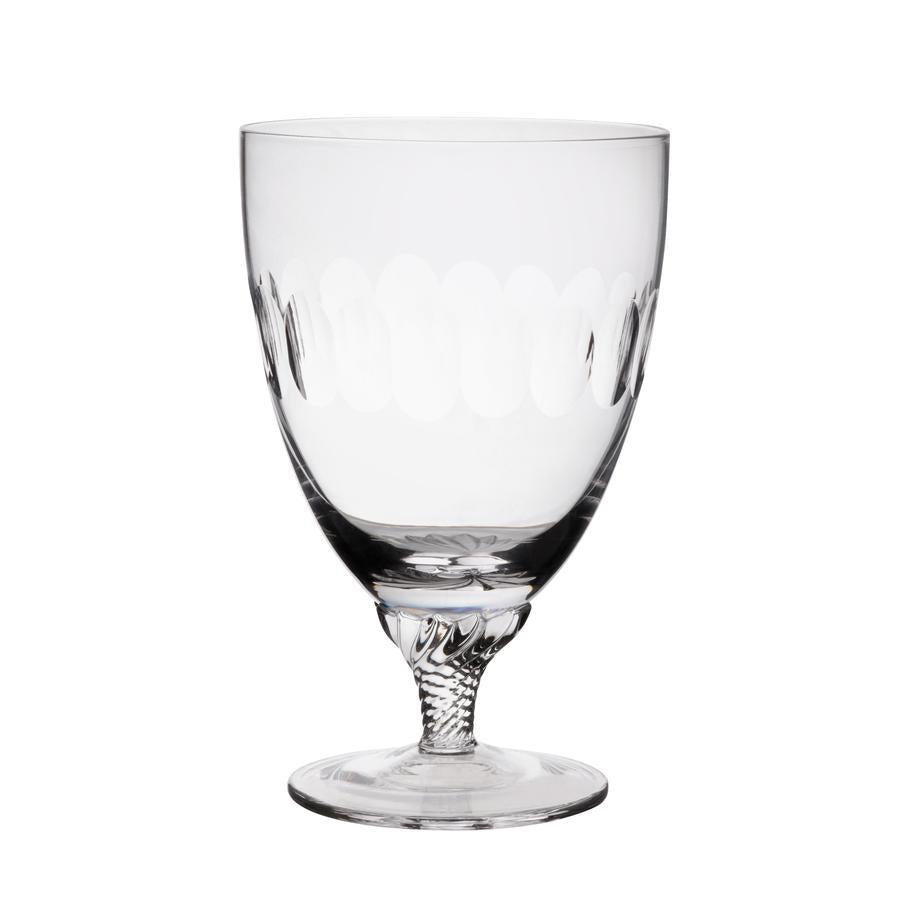 Crystal Bistro Glasses With Lens Design - Set of 6