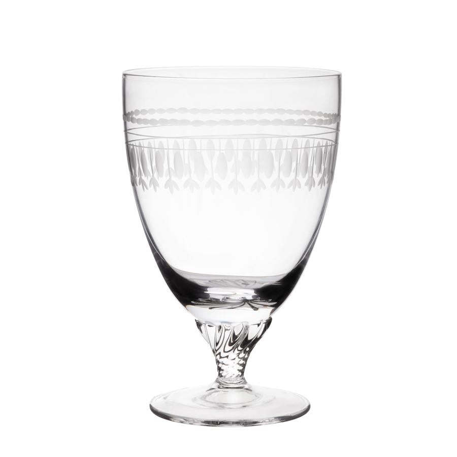 Crystal Bistro Glasses With Ovals Design - Set of 6