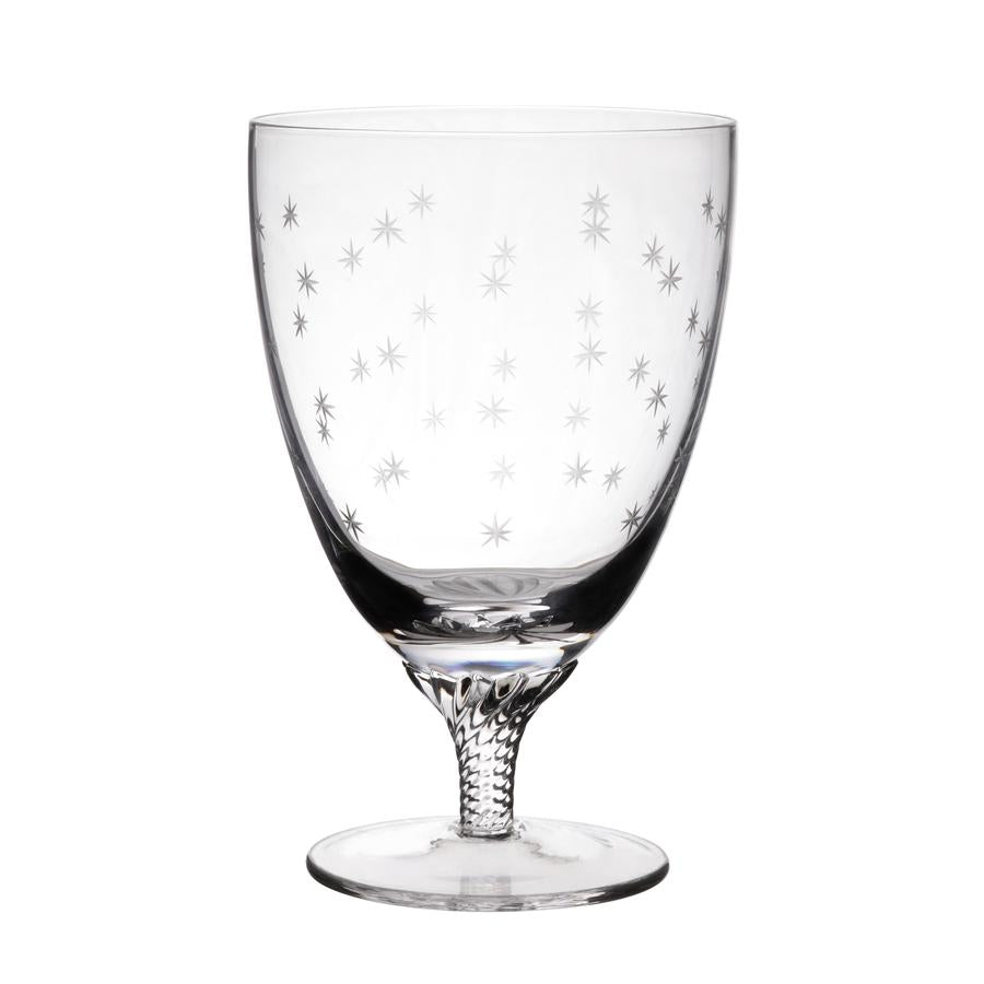 Crystal Bistro Glasses With Stars Design - Set of 6