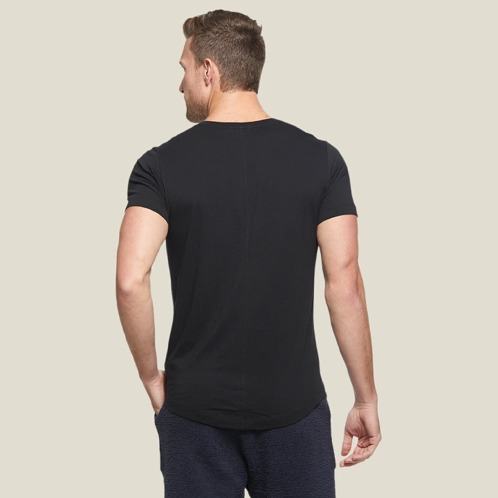 Men's Washed Jersey Short Sleeve V-neck